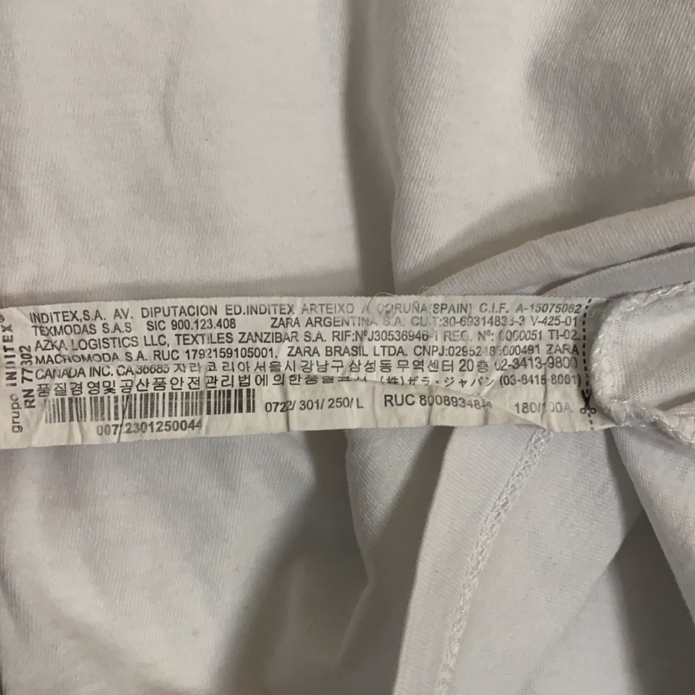 Zara White T-Shirt Easy Fit - Picture 4 of 7